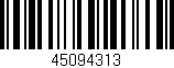 Código de barras (EAN, GTIN, SKU, ISBN): '45094313'