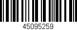 Código de barras (EAN, GTIN, SKU, ISBN): '45095259'