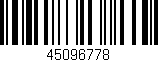 Código de barras (EAN, GTIN, SKU, ISBN): '45096778'