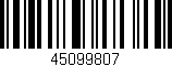 Código de barras (EAN, GTIN, SKU, ISBN): '45099807'