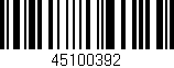 Código de barras (EAN, GTIN, SKU, ISBN): '45100392'