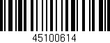 Código de barras (EAN, GTIN, SKU, ISBN): '45100614'