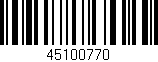 Código de barras (EAN, GTIN, SKU, ISBN): '45100770'
