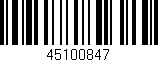 Código de barras (EAN, GTIN, SKU, ISBN): '45100847'