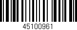 Código de barras (EAN, GTIN, SKU, ISBN): '45100961'