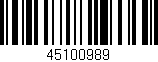 Código de barras (EAN, GTIN, SKU, ISBN): '45100989'