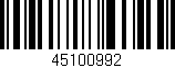 Código de barras (EAN, GTIN, SKU, ISBN): '45100992'