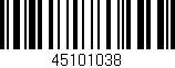 Código de barras (EAN, GTIN, SKU, ISBN): '45101038'