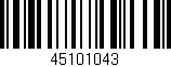 Código de barras (EAN, GTIN, SKU, ISBN): '45101043'