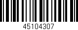 Código de barras (EAN, GTIN, SKU, ISBN): '45104307'