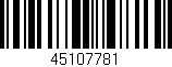 Código de barras (EAN, GTIN, SKU, ISBN): '45107781'