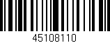 Código de barras (EAN, GTIN, SKU, ISBN): '45108110'