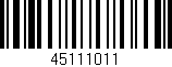 Código de barras (EAN, GTIN, SKU, ISBN): '45111011'