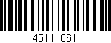 Código de barras (EAN, GTIN, SKU, ISBN): '45111061'