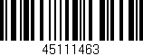 Código de barras (EAN, GTIN, SKU, ISBN): '45111463'