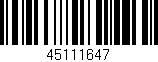 Código de barras (EAN, GTIN, SKU, ISBN): '45111647'