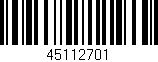 Código de barras (EAN, GTIN, SKU, ISBN): '45112701'