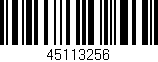 Código de barras (EAN, GTIN, SKU, ISBN): '45113256'