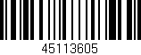 Código de barras (EAN, GTIN, SKU, ISBN): '45113605'
