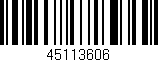 Código de barras (EAN, GTIN, SKU, ISBN): '45113606'