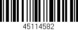 Código de barras (EAN, GTIN, SKU, ISBN): '45114582'