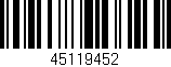 Código de barras (EAN, GTIN, SKU, ISBN): '45119452'
