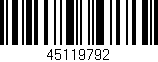 Código de barras (EAN, GTIN, SKU, ISBN): '45119792'
