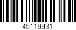 Código de barras (EAN, GTIN, SKU, ISBN): '45119931'