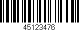 Código de barras (EAN, GTIN, SKU, ISBN): '45123476'