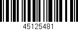 Código de barras (EAN, GTIN, SKU, ISBN): '45125481'