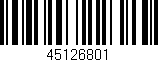 Código de barras (EAN, GTIN, SKU, ISBN): '45126801'