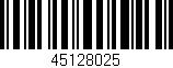 Código de barras (EAN, GTIN, SKU, ISBN): '45128025'