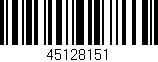 Código de barras (EAN, GTIN, SKU, ISBN): '45128151'