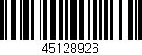Código de barras (EAN, GTIN, SKU, ISBN): '45128926'