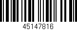 Código de barras (EAN, GTIN, SKU, ISBN): '45147816'
