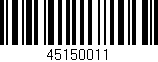 Código de barras (EAN, GTIN, SKU, ISBN): '45150011'