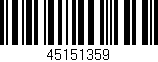 Código de barras (EAN, GTIN, SKU, ISBN): '45151359'