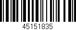 Código de barras (EAN, GTIN, SKU, ISBN): '45151835'