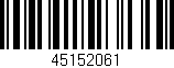 Código de barras (EAN, GTIN, SKU, ISBN): '45152061'