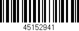 Código de barras (EAN, GTIN, SKU, ISBN): '45152941'