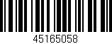 Código de barras (EAN, GTIN, SKU, ISBN): '45165058'