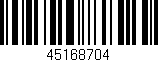 Código de barras (EAN, GTIN, SKU, ISBN): '45168704'