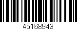 Código de barras (EAN, GTIN, SKU, ISBN): '45168943'
