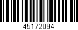 Código de barras (EAN, GTIN, SKU, ISBN): '45172094'