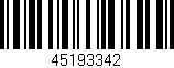 Código de barras (EAN, GTIN, SKU, ISBN): '45193342'