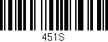Código de barras (EAN, GTIN, SKU, ISBN): '451S'