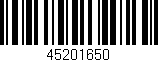 Código de barras (EAN, GTIN, SKU, ISBN): '45201650'