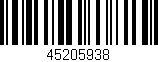 Código de barras (EAN, GTIN, SKU, ISBN): '45205938'