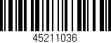 Código de barras (EAN, GTIN, SKU, ISBN): '45211036'