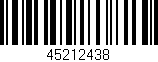 Código de barras (EAN, GTIN, SKU, ISBN): '45212438'